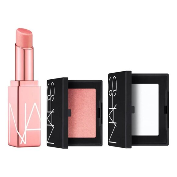 NIB ✅ NARS THE GLOW GETTER SET (Orgasm Blush, Lip Balm & Crystal Powder) ✨ NIB - Picture 2 of 12